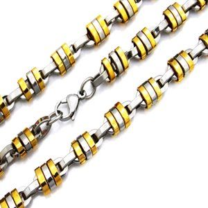 Stainless Steel Two Tone Wrapped Link Chain